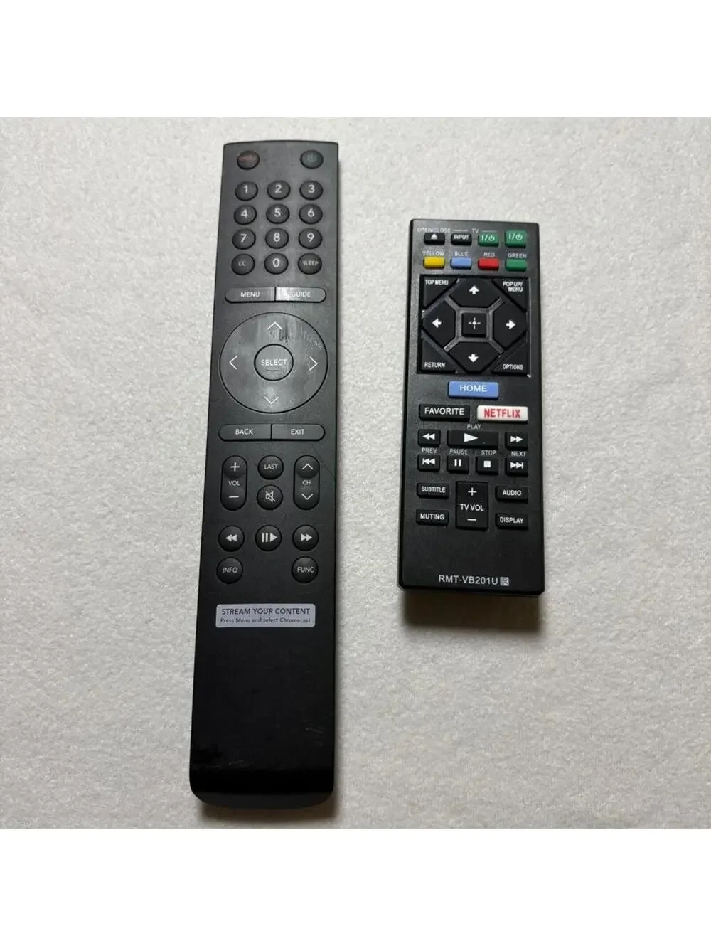 Sony RMT-VB201U Blu-ray Remote Control and Funtai 781A TV Remote Bundle